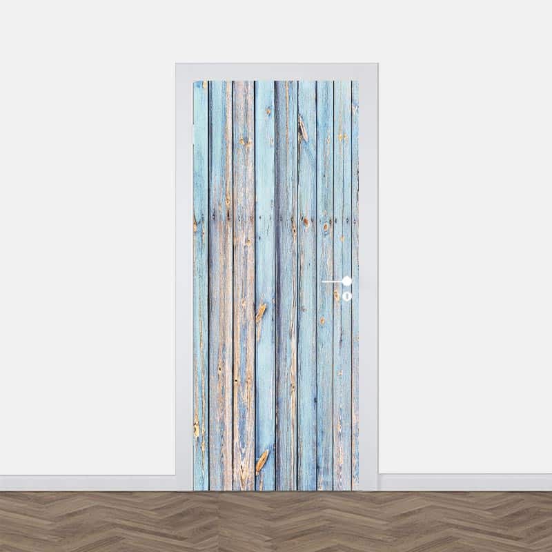 Adesivo Frigorifero Effetto Legno Invecchiato - 200x60 Cm, Applicazione Senza Bolle