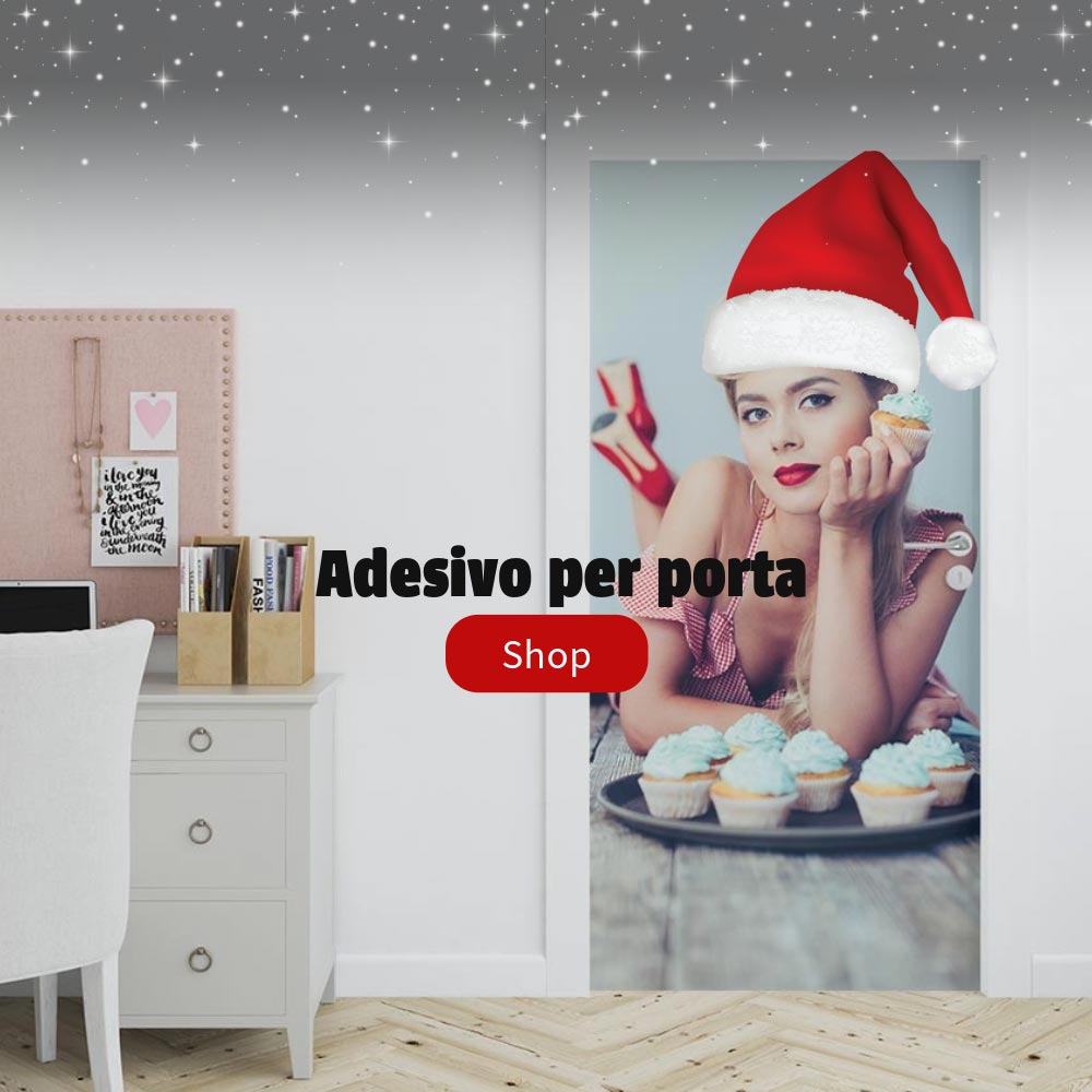 adesivo per porta banner natale