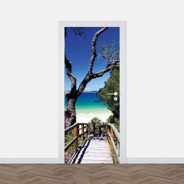 Adesivo per porta Verso la spiaggia