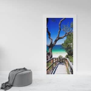 Adesivo per porta Verso la spiaggia