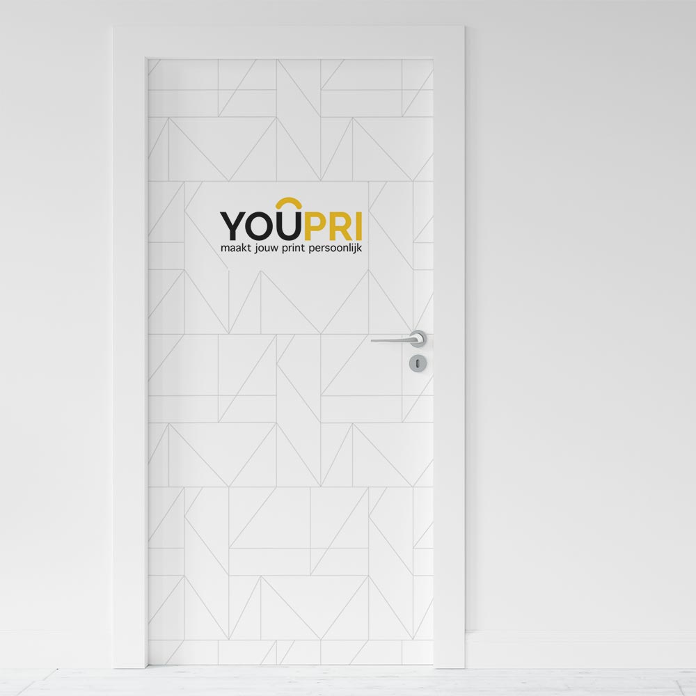adesivo per porta con logo