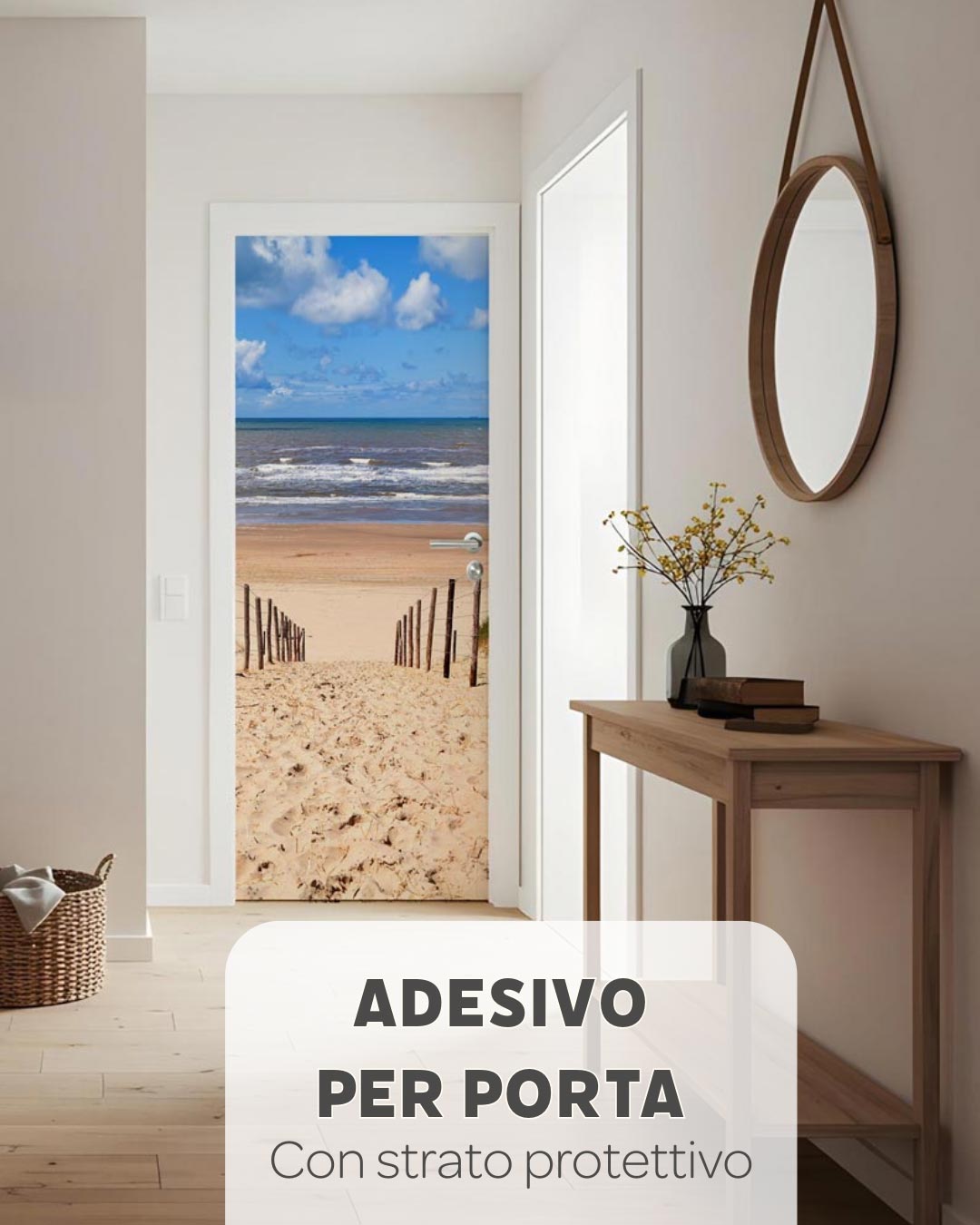 adesivo per porta banner home
