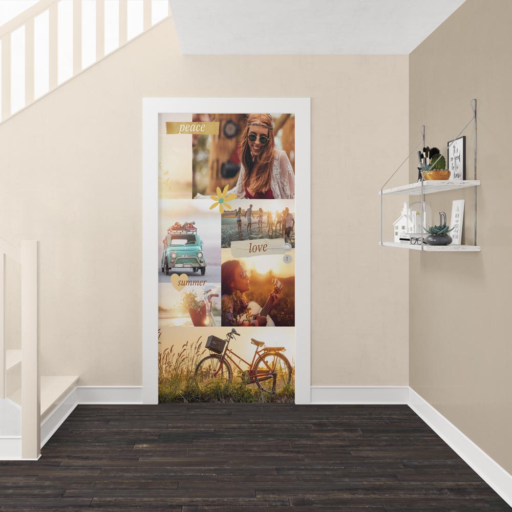 adesivo per porta personalizzato con foto