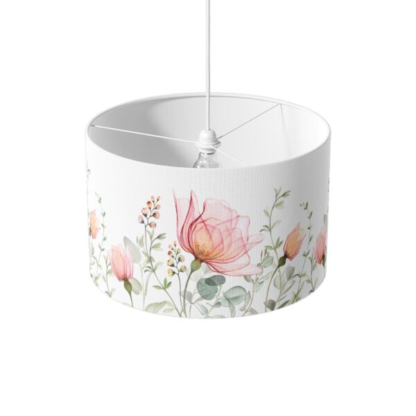Paralume fiori e foglie trasparenti